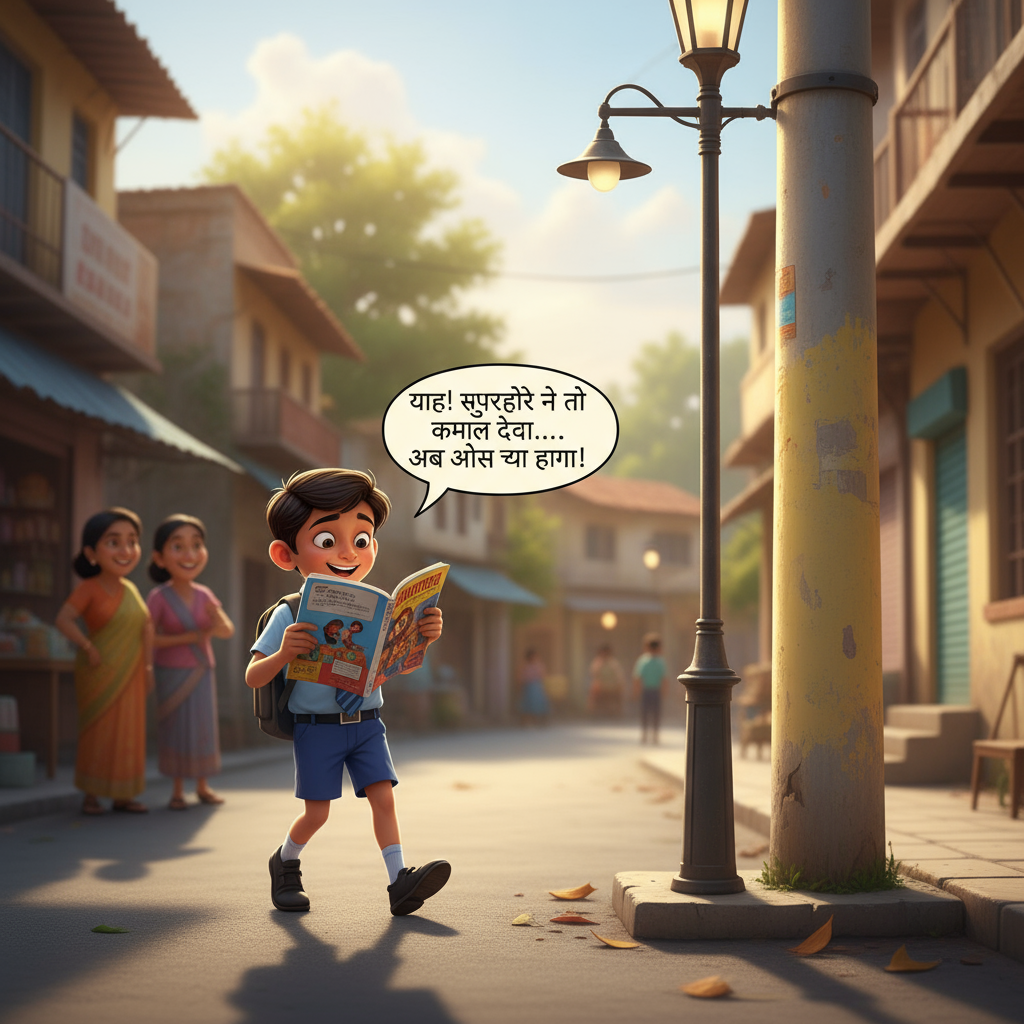 Read more about the article 🚶‍♂️ खंभे से टकराने वाला लड़का – मजेदार और सीख देने वाली कहानी